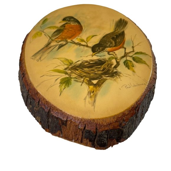 Paul Whitney Wood Plaque Wall Art Wildlife Pine Slab Rustic Wall Hanging u - Picture 7 of 12